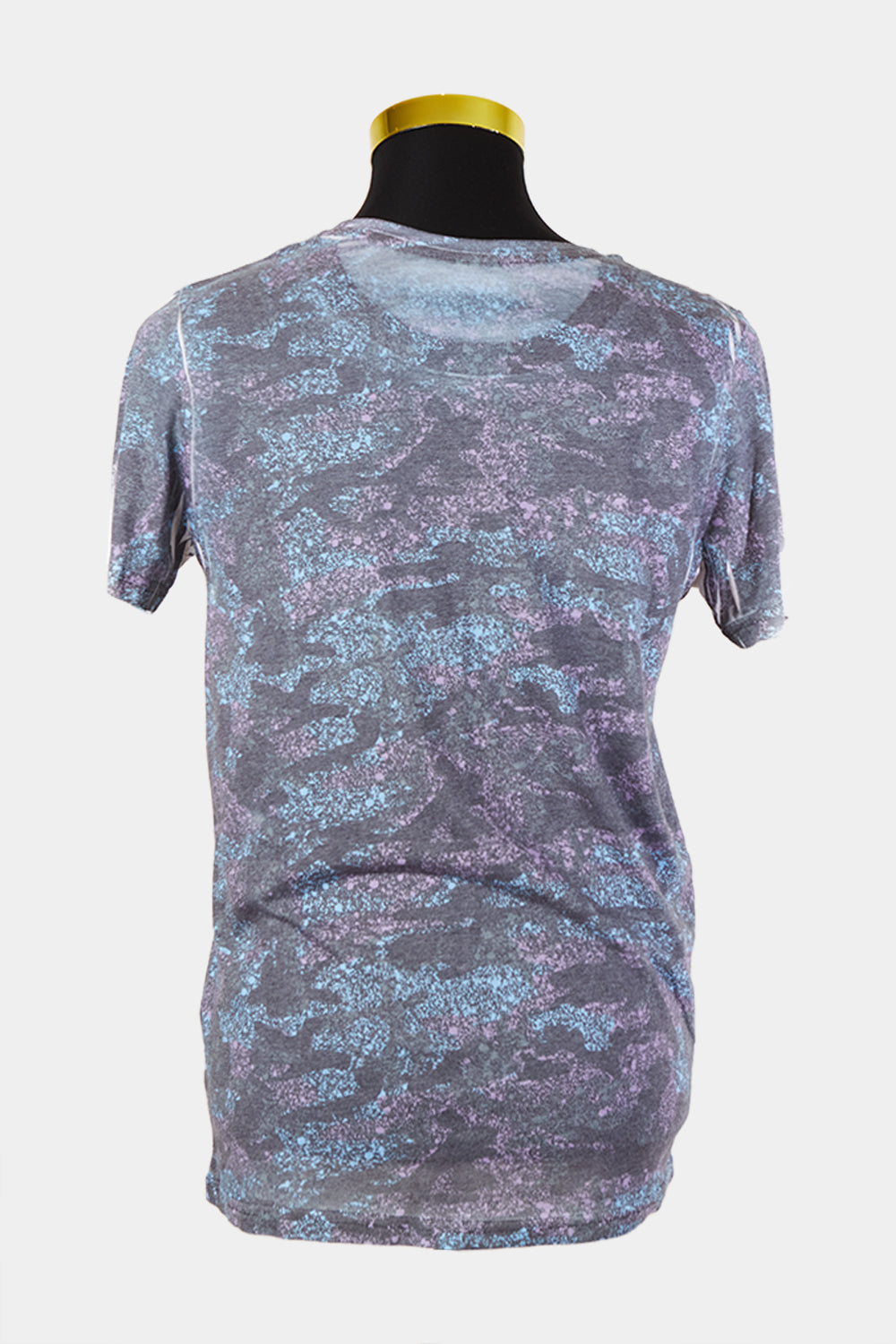 ANTICULTURE Grey, White Pink Blue Logo Print T Shirt