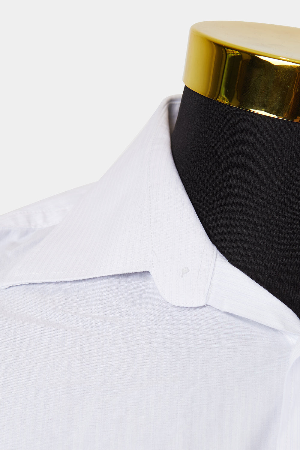 GLOWEAVE White and Light Blue Stripe Button Down Shirt