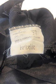 INFIDELLE Black Lace Detail Slip Dress