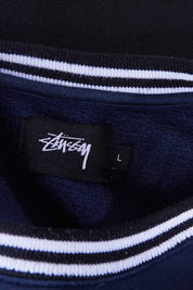 STUSSY Navy Ebroidered Logo Sweater