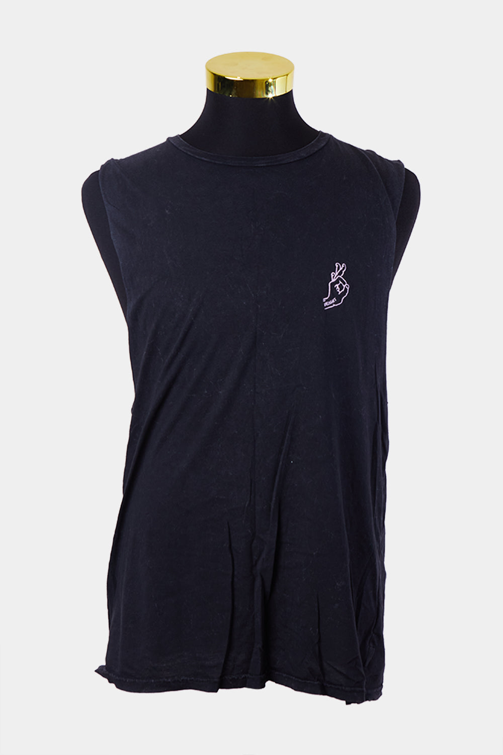 INSIGHT Black and Pale Pink Tie Dye Muscle Singlet