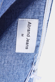 Abrand Jeans Blue Patchwork Denim Crop Top