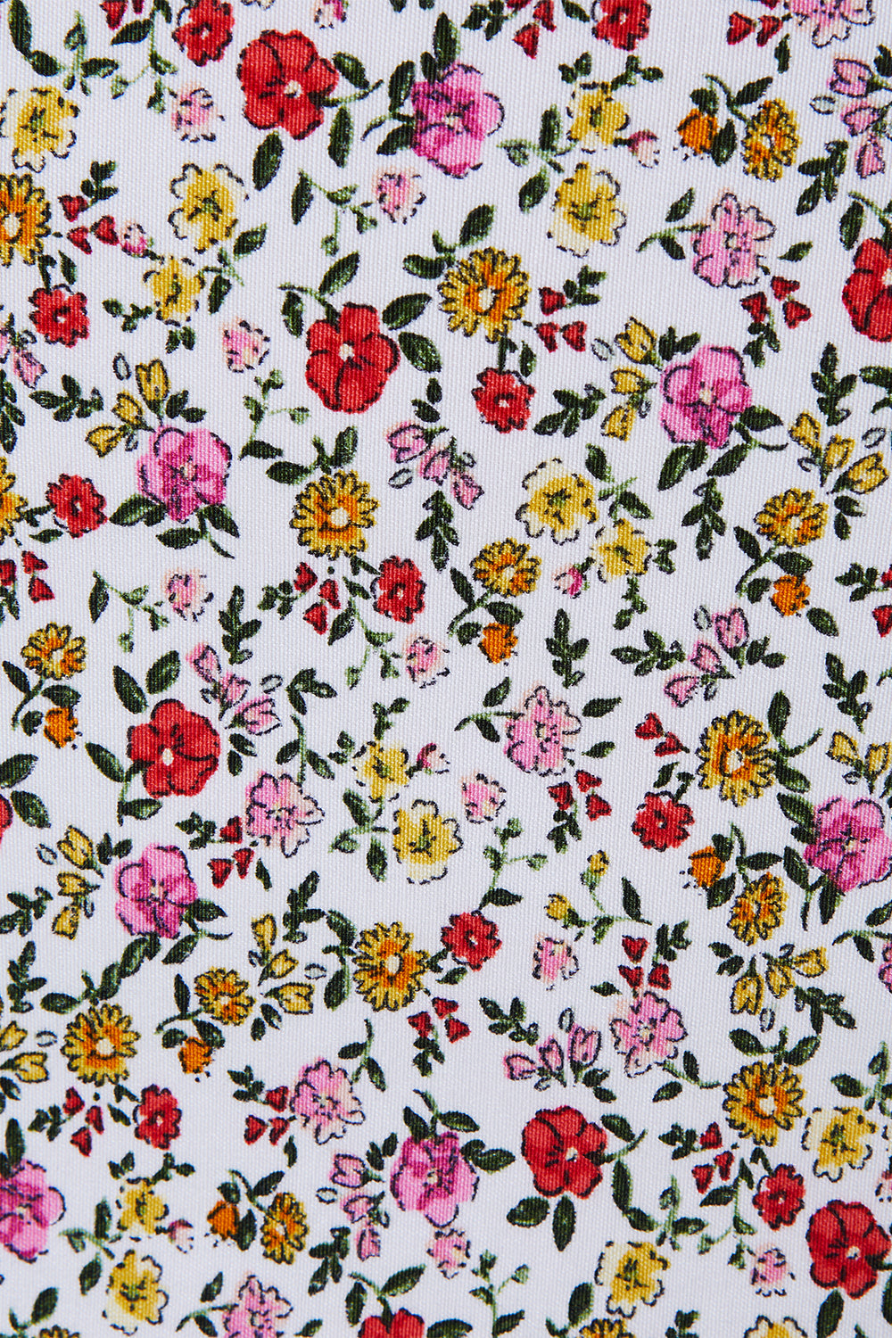 TOPSHOP White Floral Pull on Skirt