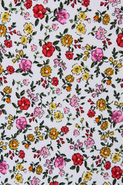 TOPSHOP White Floral Pull on Skirt