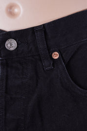 MNG Black High Waisted Button Fly Mom Jeans