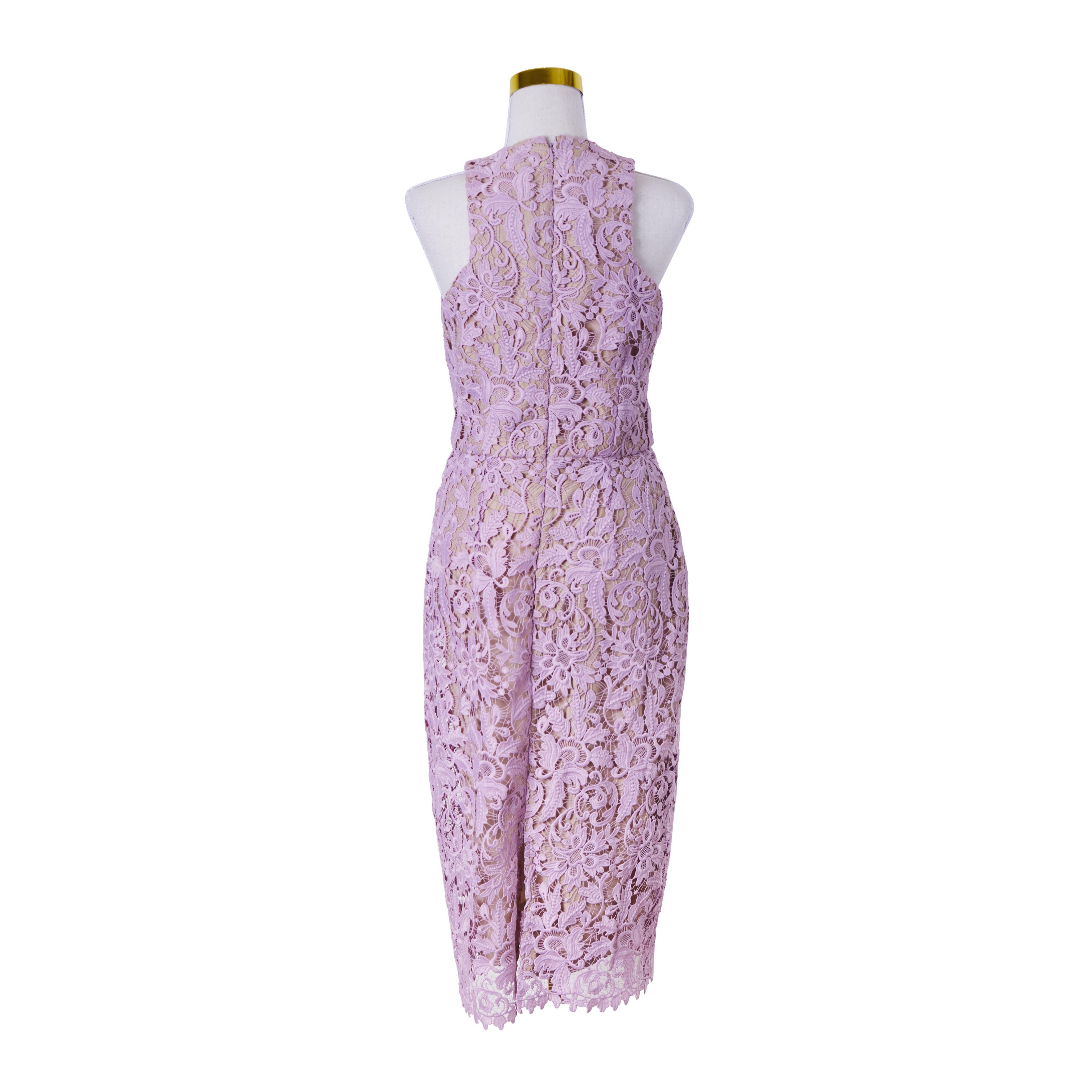 Cooper St Lilac Broderie Anglaise High Neck Midi Dress
