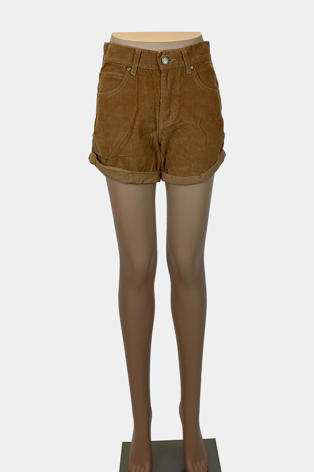 GHANDA Brown Cord Shorts