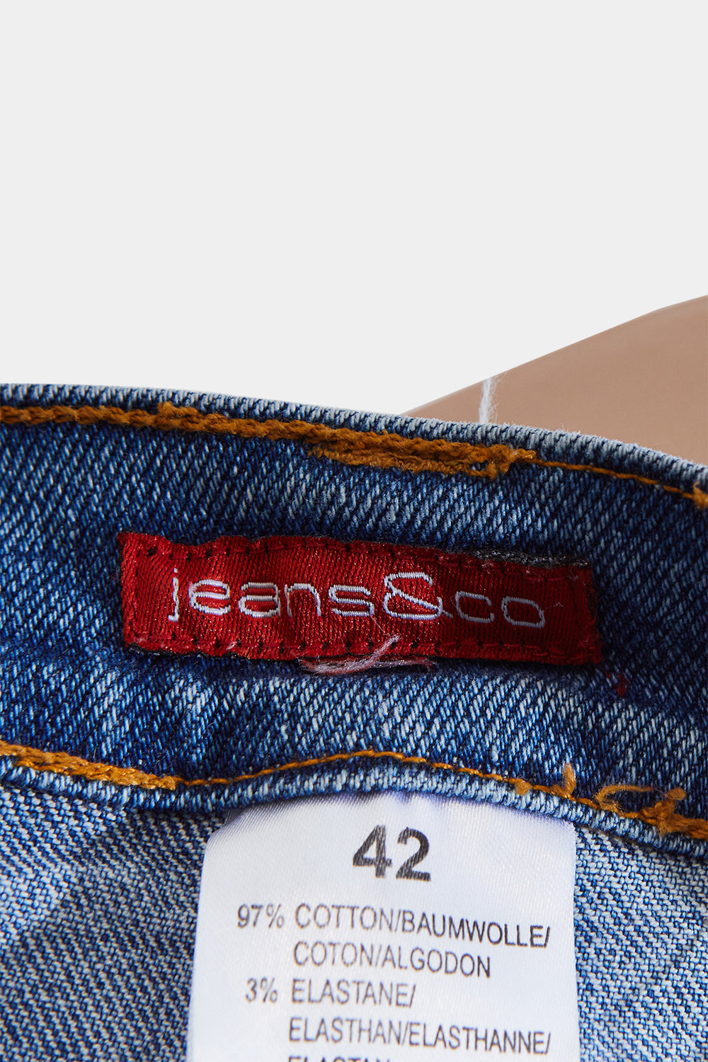 Jeans And Co Blue Low Rise Relaxed Leg Jean