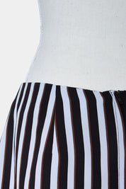 GLASSONS Black, Brown, Pale Blue Stripe Mini Skirt