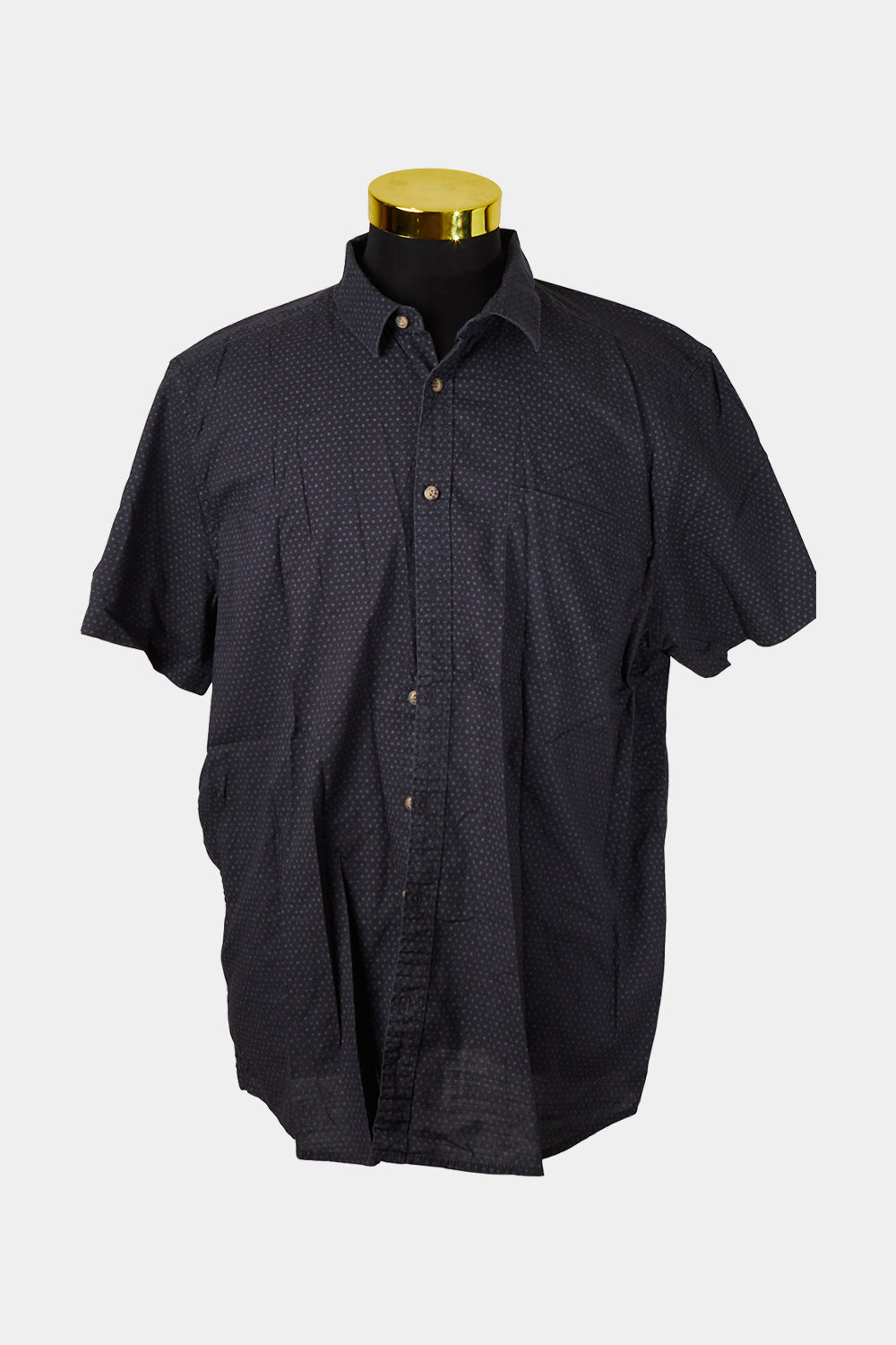 Assorted Brands Navy Pattern Short Sleeve Button Down Shirt
