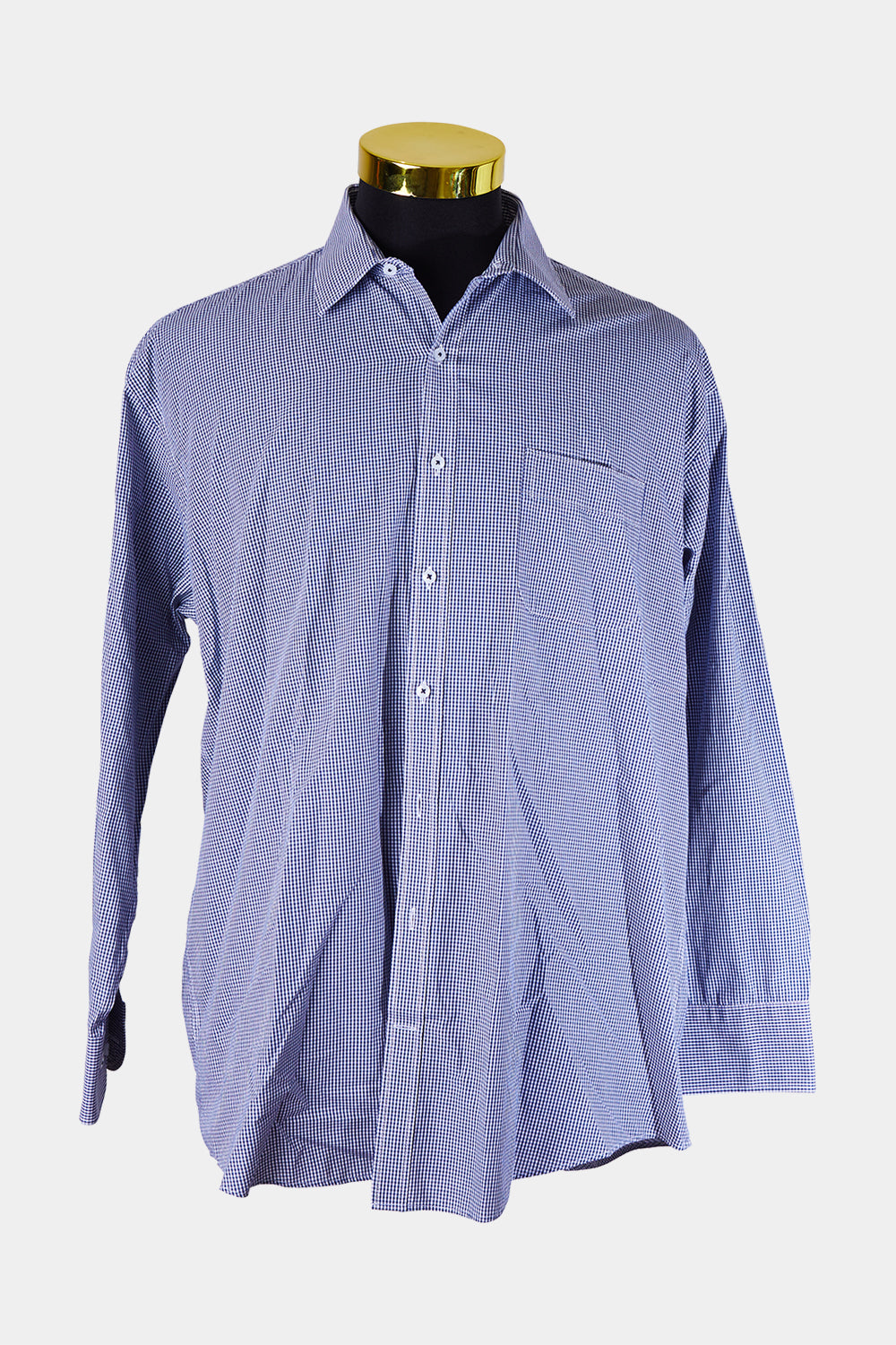 Van Heusen Navy Check Button Down Shirt