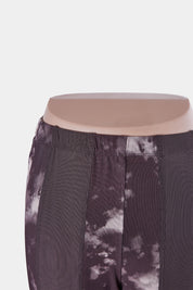 GLASSONS Brown Mesh Panel Flare Pants