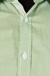 BROOKSFIELD Green and White Check Button Down Shirt