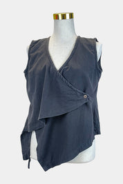 ISHKA Black Wrap Top