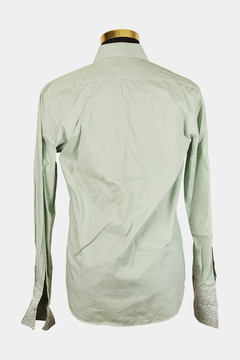 BROOKSFIELD Green and White Check Button Down Shirt