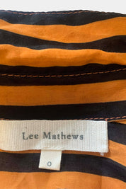 Lee Matthews Orange And Black Shirt