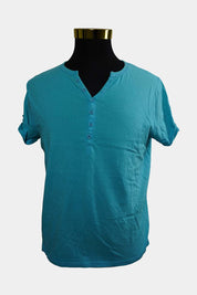 BLAQ Blue V-Neck T-Shirt