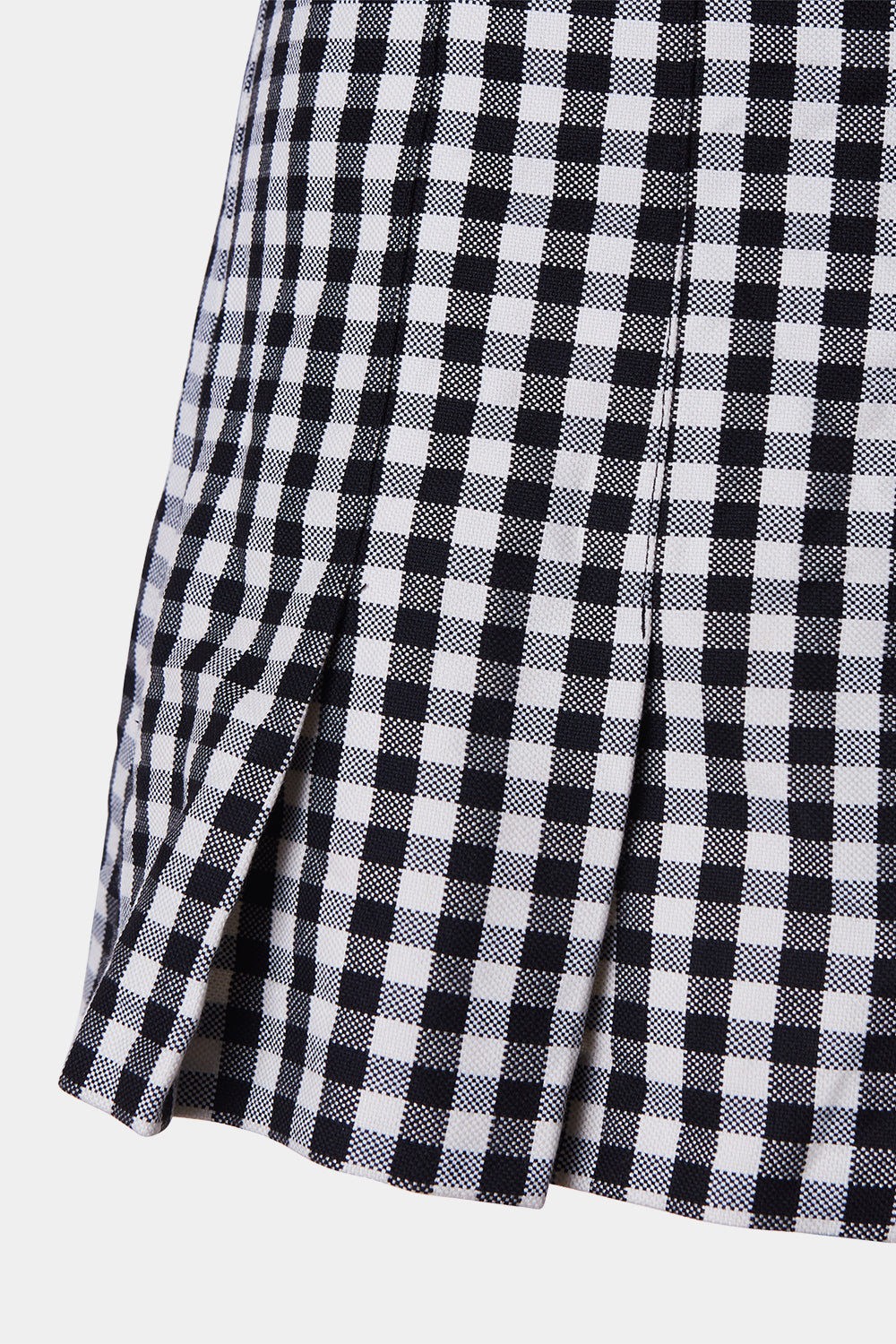 ZARA Black and White Check Skater Skirt