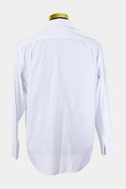 GLOWEAVE White and Light Blue Stripe Button Down Shirt