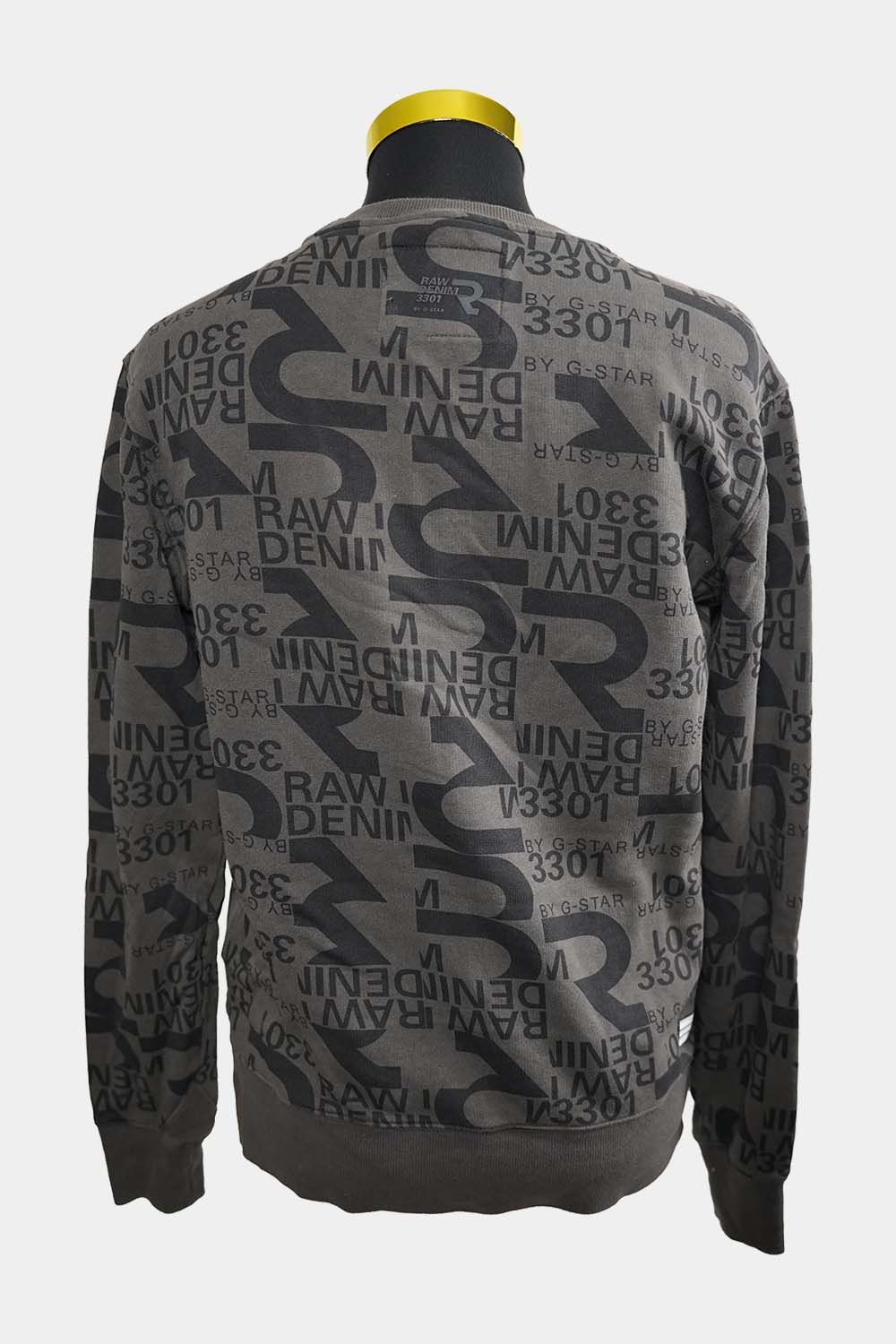 G-star Raw Grey Graphic Text Pullover Sweater