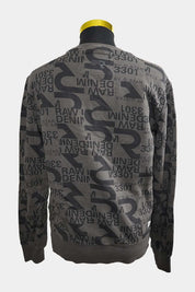 G-star Raw Grey Graphic Text Pullover Sweater