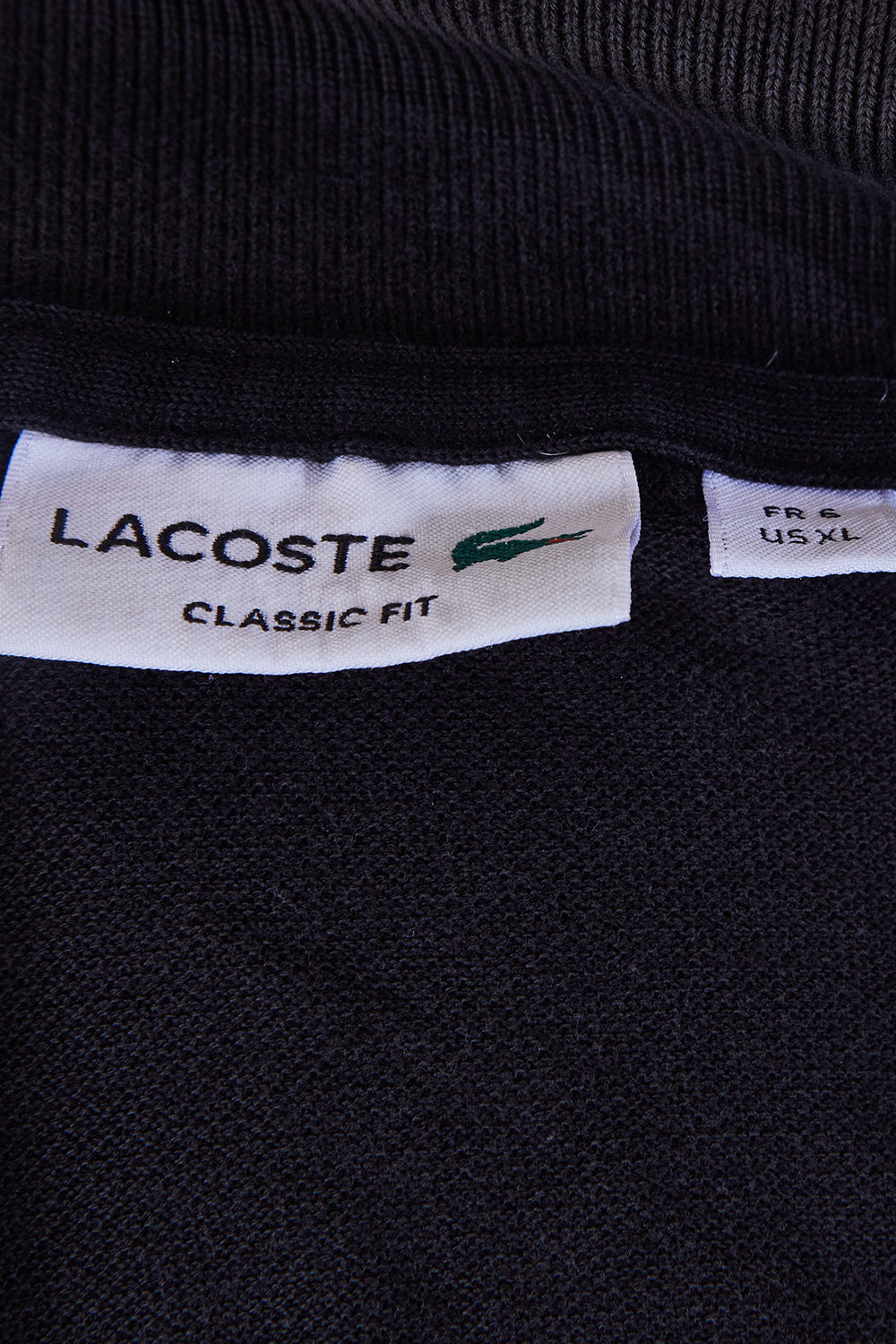 LACOSTE Black Embroidered Logo Polo Shirt