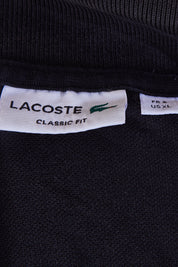 LACOSTE Black Embroidered Logo Polo Shirt