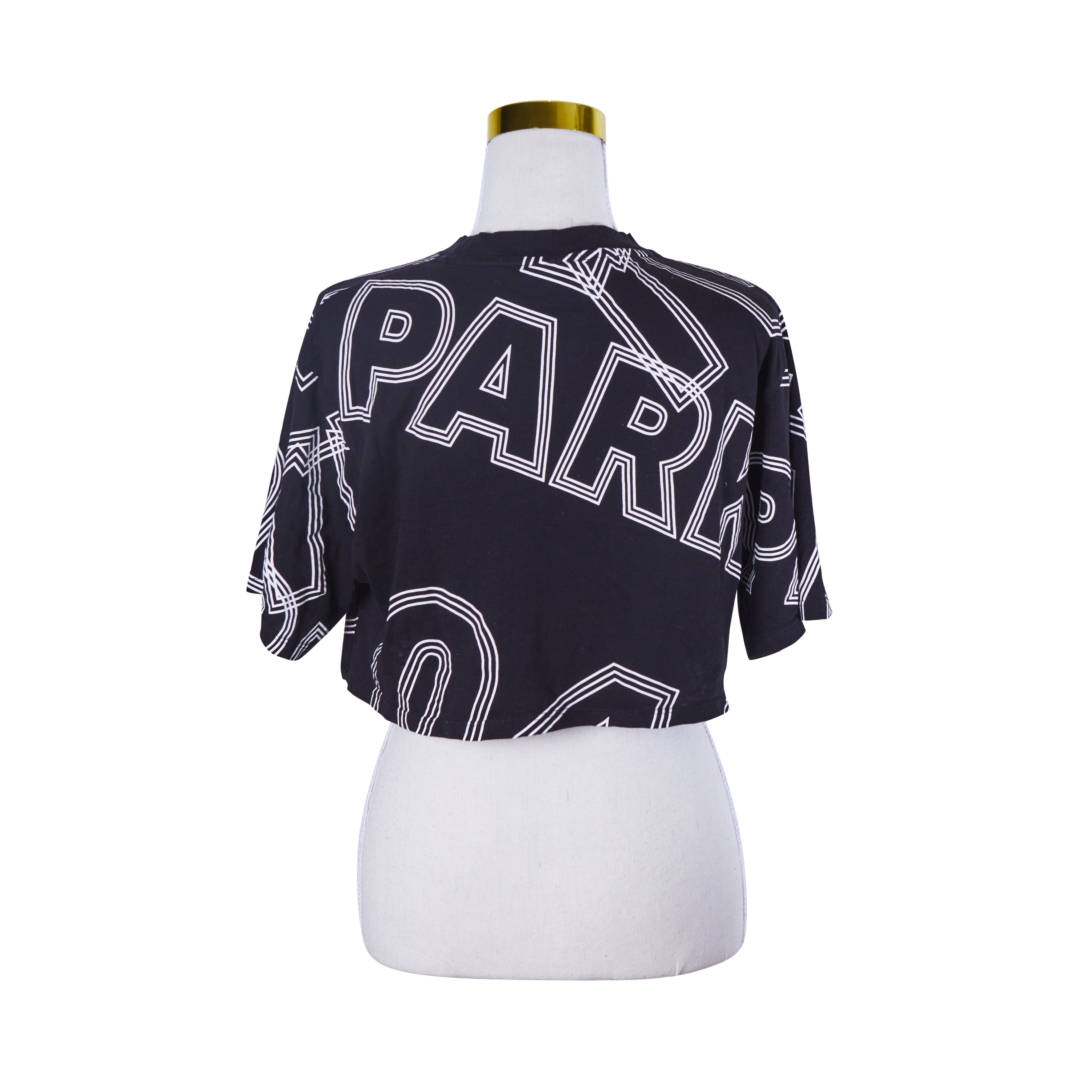 Ivy Park Black and White4 Print Crop T Shirt