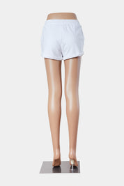 RUNAWAY White Drawstring Shorts