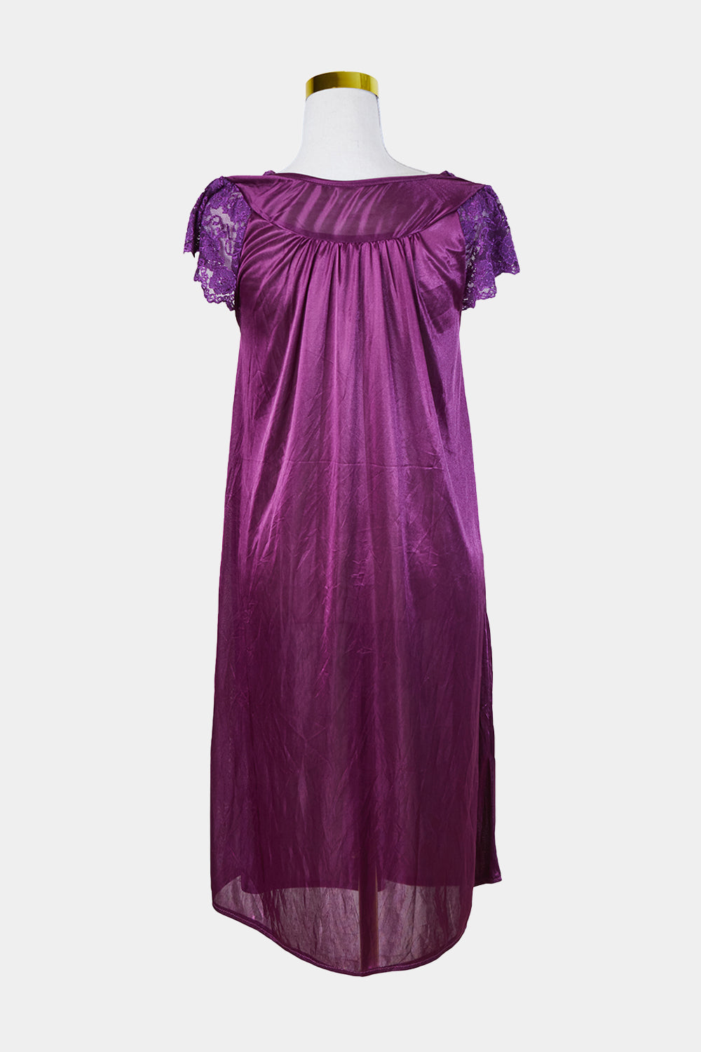 Assorted Brands Purple Lace Detail Slip Gown