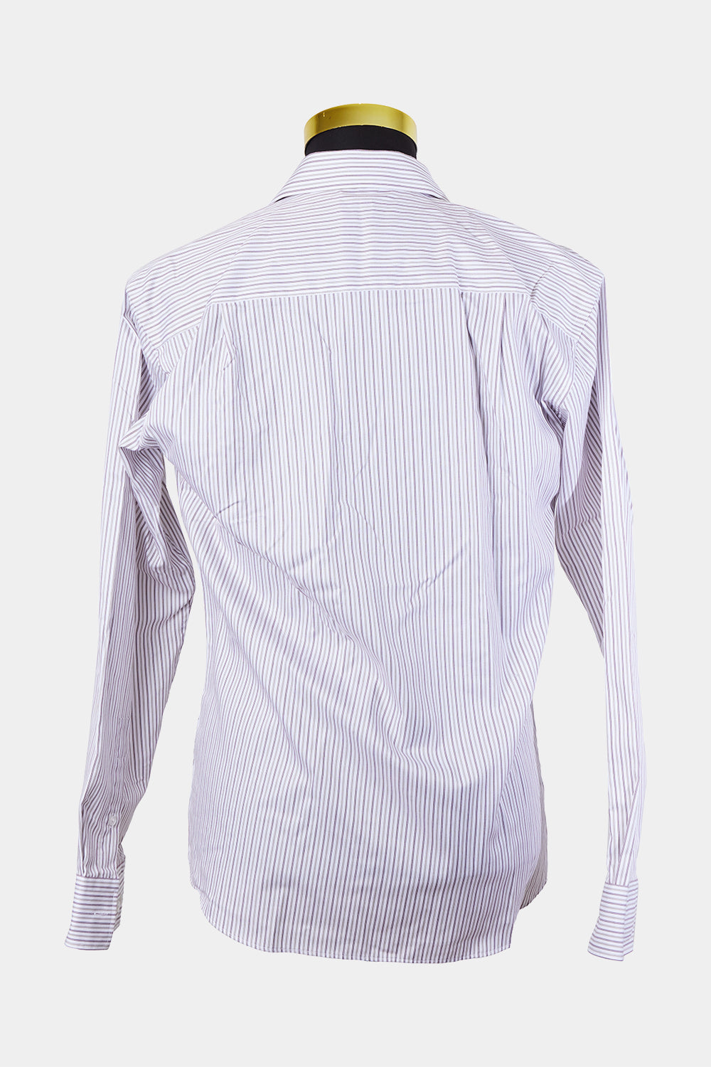 Calvin Klein Burgundy and Mustard, White Stripe Slim Fit Easy Iron Shirt