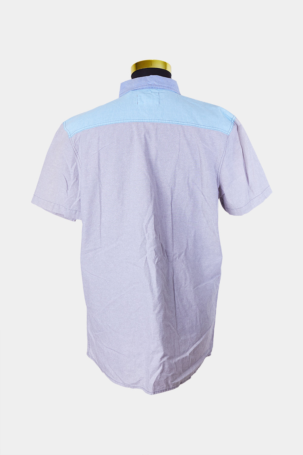 FACTORIE Grey and Blue Panel Detail Pocket Shirt