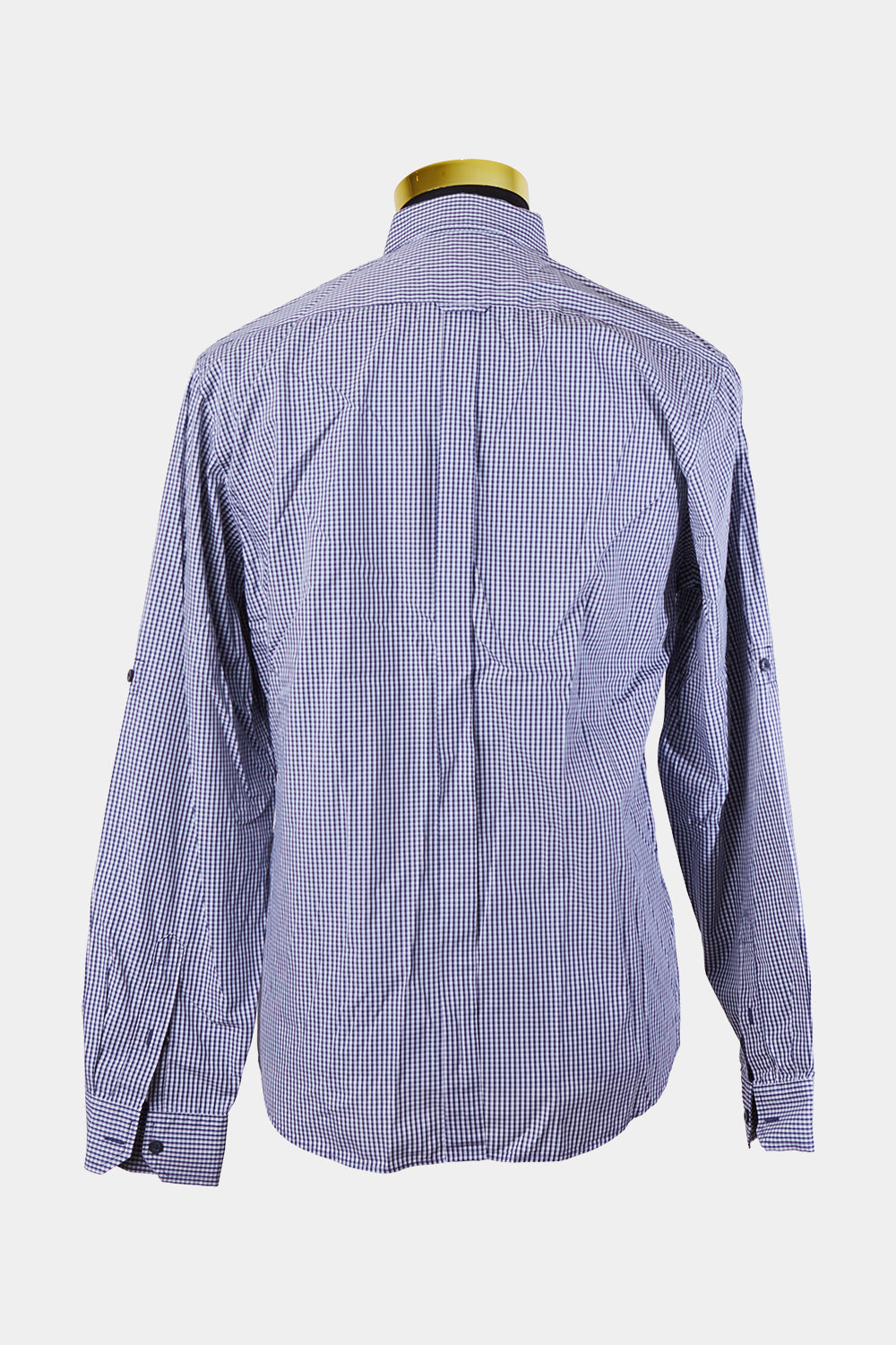 MARCS Navy and White Gingham Button Down Shirt