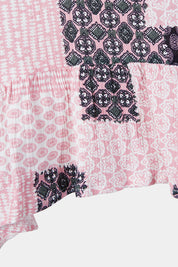 Caroline Morgan Pink Pattern Hi Lo Top
