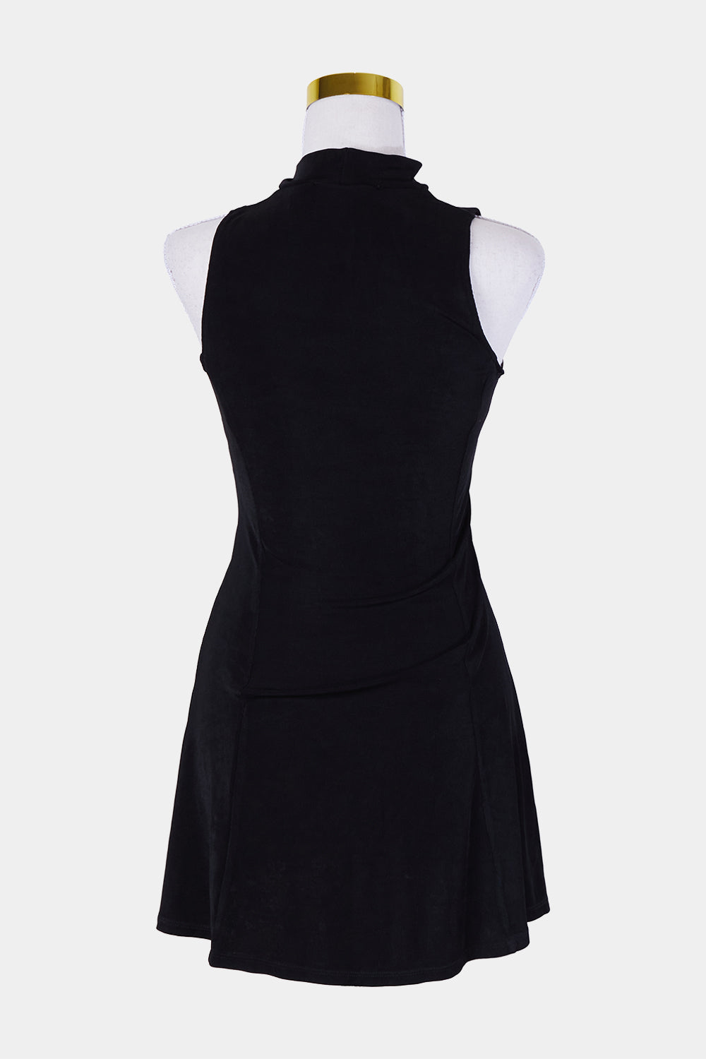 Idle Minds Black Cut Out High Neck Detail Flippy Dress