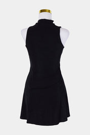Idle Minds Black Cut Out High Neck Detail Flippy Dress