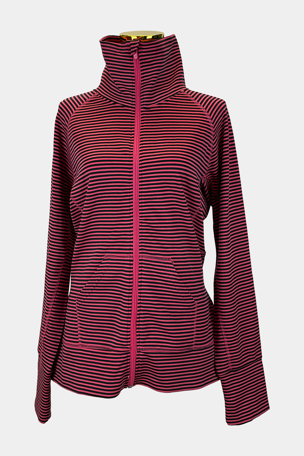 FILA Pink Black Striped Jacket
