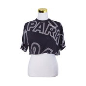 Ivy Park Black and White4 Print Crop T Shirt