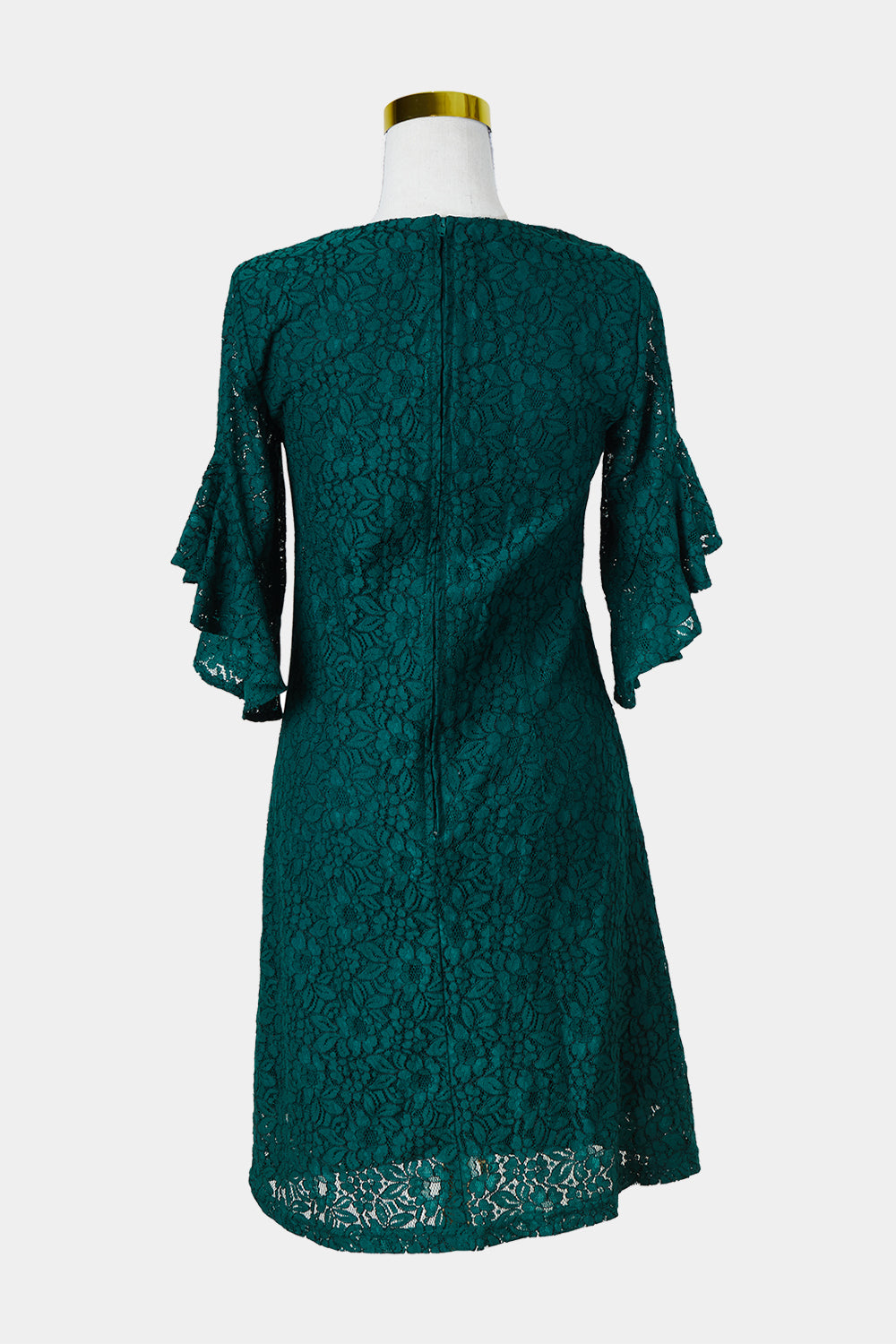 PREVIEW Green Lace Frill Sleeve Dress
