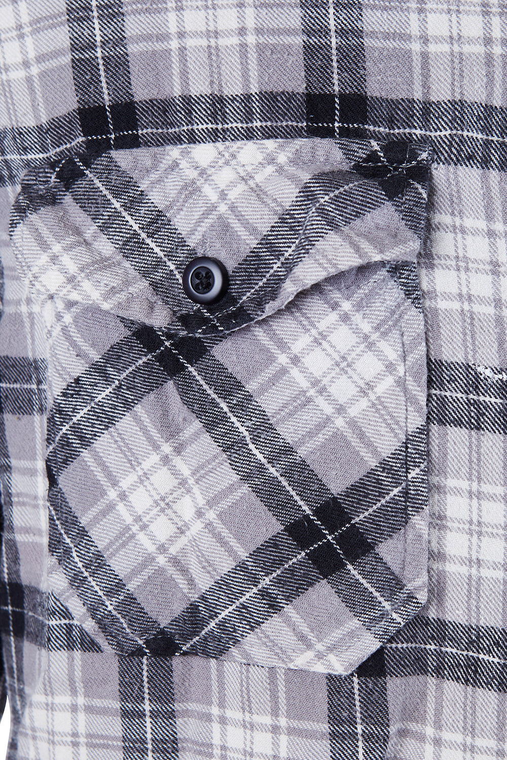 Urban Supply Gray Plaid Flannel Button Down Shiirt