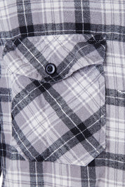 Urban Supply Gray Plaid Flannel Button Down Shiirt