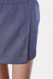 MOTEL Grey Soft Tailored Mini Skirt