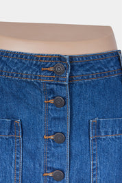 Old Navy Blue Denim Button Down Skirt
