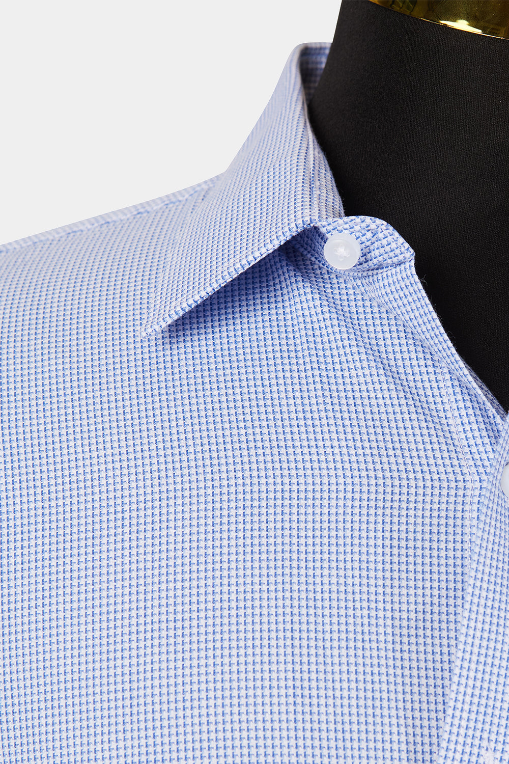 Van Heusen Blue and White Pattern Classic Relaxed Fit Button Down Shirt