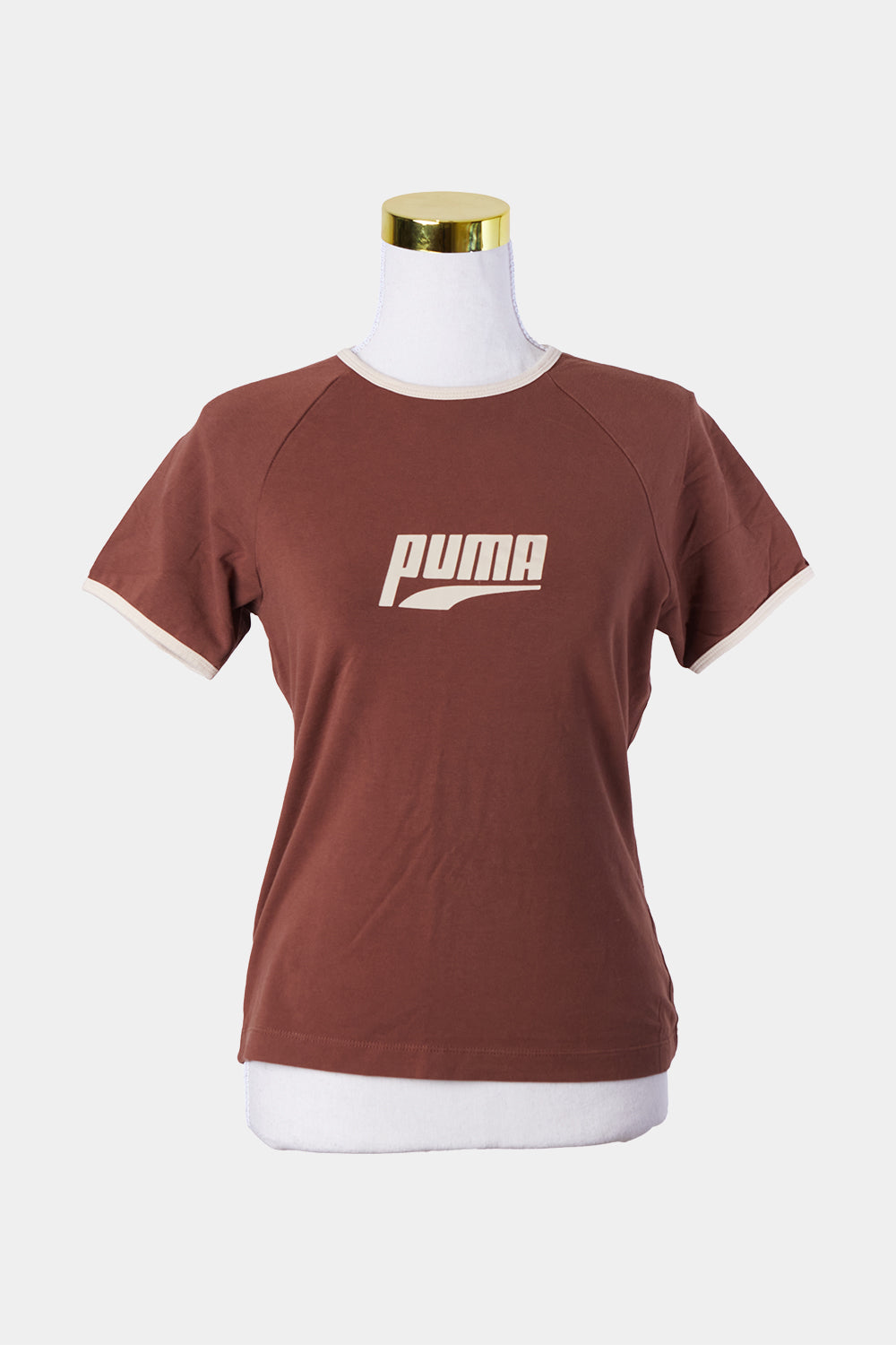 PUMA Brown Retro Print Stretch T Shit