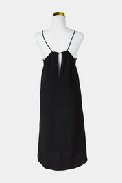 H&M Black Mesh Insert Midi Dress