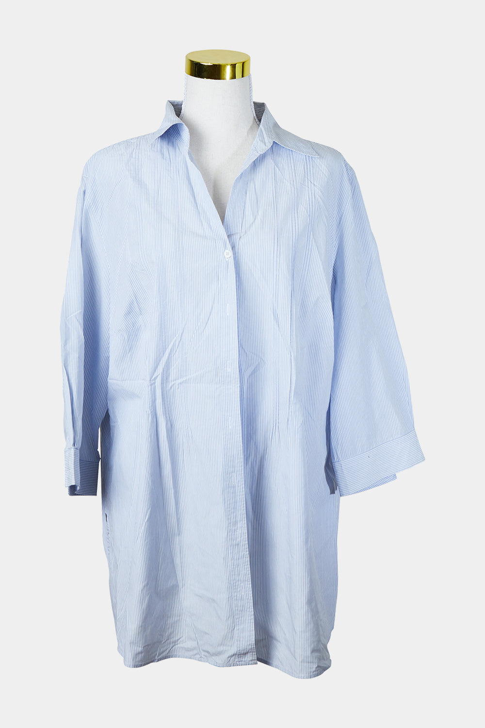 BRAX Blue and White Pinstripe Button Down Shirt