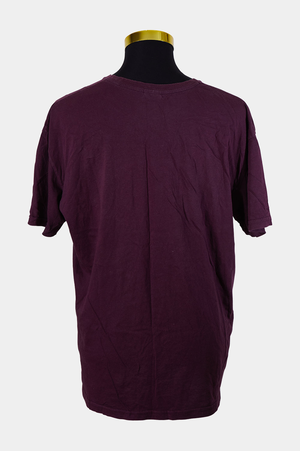 STUSSY Burgundy Embroidered T Shirt