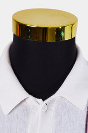 Abercrombie And Fitch Burgundy and White Knit Button Down Polo