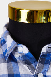 Ben Sherman Blue Check Button Down Shirt